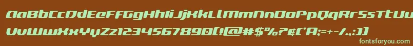 deltaphoenixexpandital Font – Green Fonts on Brown Background