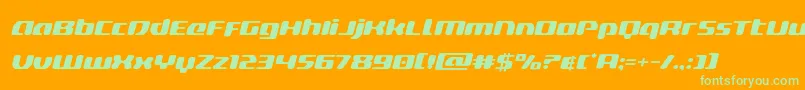 deltaphoenixexpandital Font – Green Fonts on Orange Background