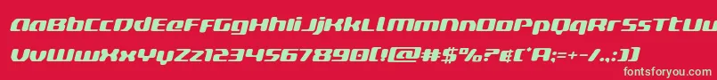 deltaphoenixexpandital Font – Green Fonts on Red Background