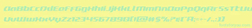 deltaphoenixexpandital Font – Green Fonts on Yellow Background