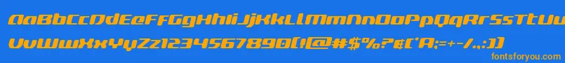 deltaphoenixexpandital Font – Orange Fonts on Blue Background