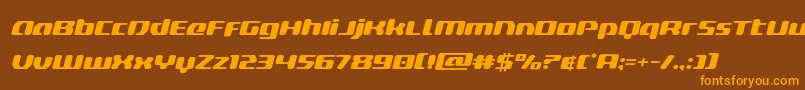 deltaphoenixexpandital Font – Orange Fonts on Brown Background