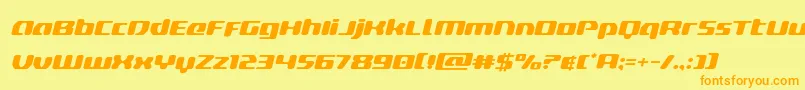 deltaphoenixexpandital Font – Orange Fonts on Yellow Background