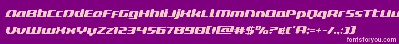 deltaphoenixexpandital Font – Pink Fonts on Purple Background