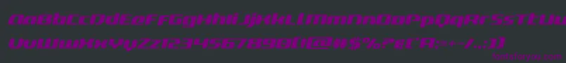 deltaphoenixexpandital Font – Purple Fonts on Black Background
