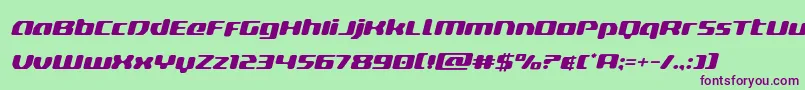 deltaphoenixexpandital Font – Purple Fonts on Green Background