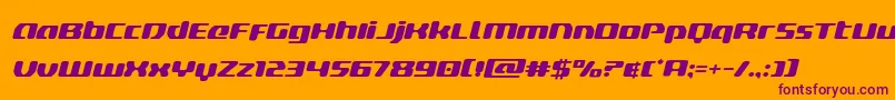 deltaphoenixexpandital Font – Purple Fonts on Orange Background