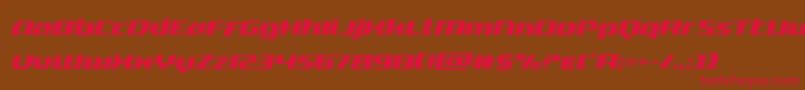 deltaphoenixexpandital Font – Red Fonts on Brown Background