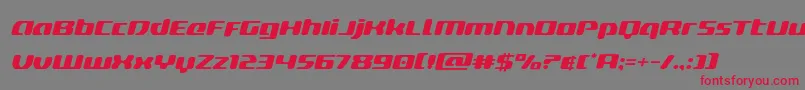 Czcionka deltaphoenixexpandital – czerwone czcionki na szarym tle