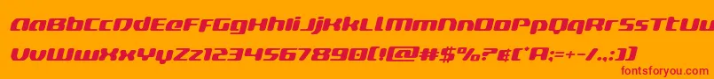 deltaphoenixexpandital Font – Red Fonts on Orange Background