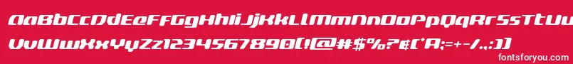 deltaphoenixexpandital Font – White Fonts on Red Background