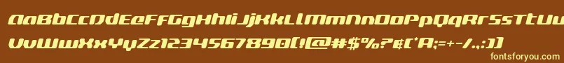 deltaphoenixexpandital Font – Yellow Fonts on Brown Background