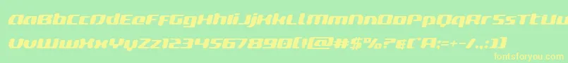 deltaphoenixexpandital Font – Yellow Fonts on Green Background