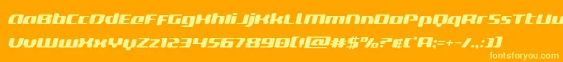 deltaphoenixexpandital Font – Yellow Fonts on Orange Background