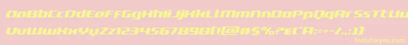 deltaphoenixexpandital Font – Yellow Fonts on Pink Background