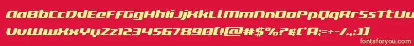 deltaphoenixexpandital Font – Yellow Fonts on Red Background