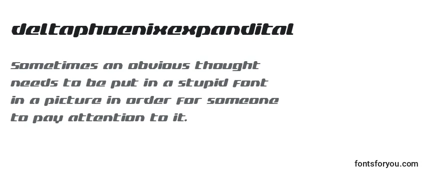 Обзор шрифта Deltaphoenixexpandital