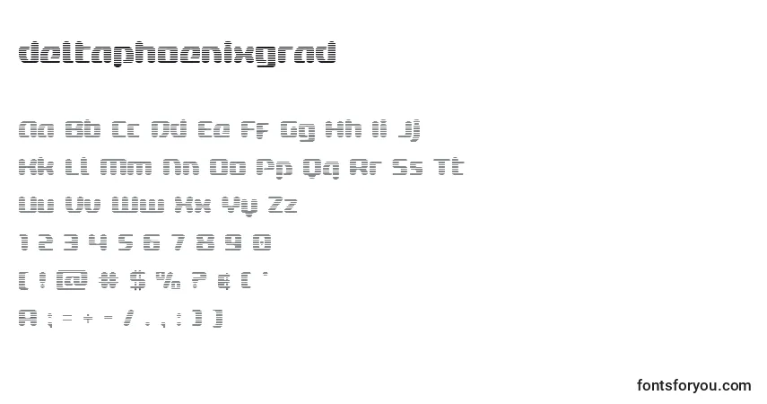 Schriftart Deltaphoenixgrad – Alphabet, Zahlen, spezielle Symbole