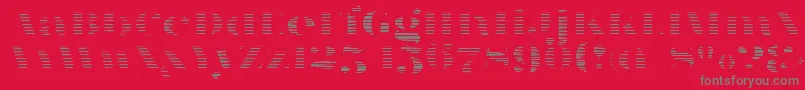 FatFlamingo5Stripes Font – Gray Fonts on Red Background