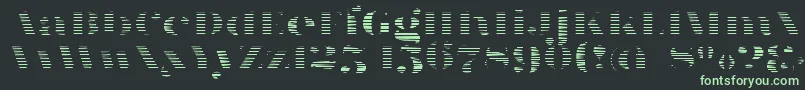 Czcionka FatFlamingo5Stripes – zielone czcionki na czarnym tle