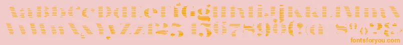 FatFlamingo5Stripes Font – Orange Fonts on Pink Background