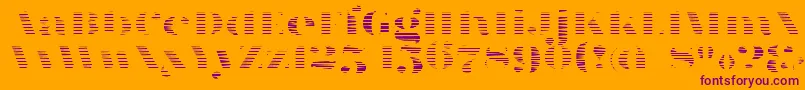 FatFlamingo5Stripes Font – Purple Fonts on Orange Background