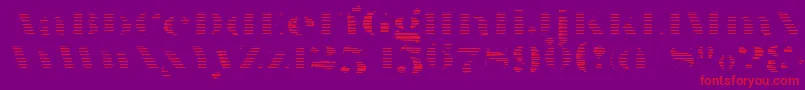 FatFlamingo5Stripes-Schriftart – Rote Schriften auf violettem Hintergrund