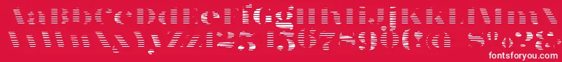 FatFlamingo5Stripes Font – White Fonts on Red Background