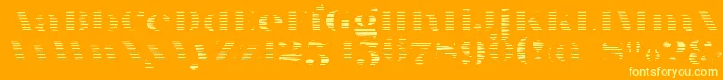 FatFlamingo5Stripes Font – Yellow Fonts on Orange Background