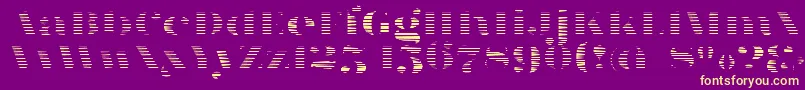 FatFlamingo5Stripes Font – Yellow Fonts on Purple Background