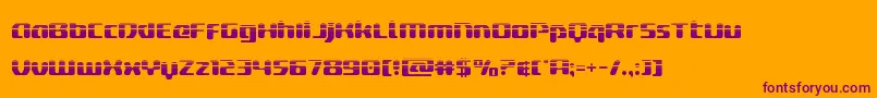 deltaphoenixhalf-Schriftart – Violette Schriften auf orangefarbenem Hintergrund