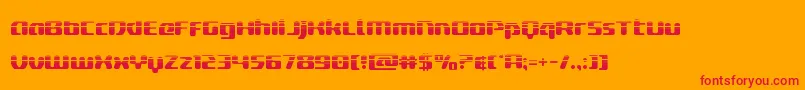 deltaphoenixhalf-Schriftart – Rote Schriften auf orangefarbenem Hintergrund