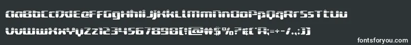 deltaphoenixhalf-fontti – valkoiset fontit mustalla taustalla