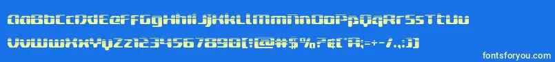 deltaphoenixhalf Font – Yellow Fonts on Blue Background