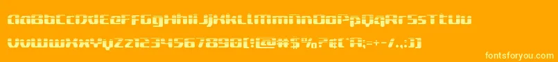 deltaphoenixhalf Font – Yellow Fonts on Orange Background