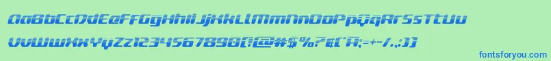 deltaphoenixhalfital Font – Blue Fonts on Green Background
