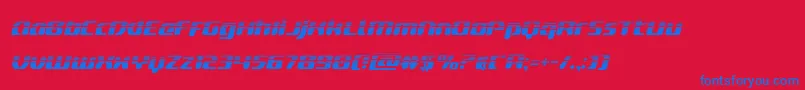 Czcionka deltaphoenixhalfital – niebieskie czcionki na czerwonym tle