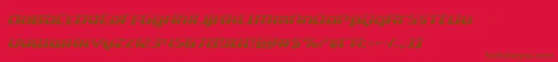 deltaphoenixhalfital Font – Brown Fonts on Red Background
