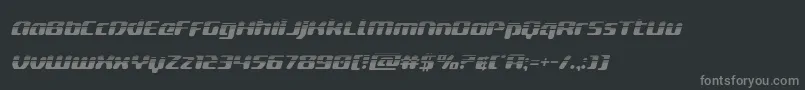フォントdeltaphoenixhalfital – 黒い背景に灰色の文字