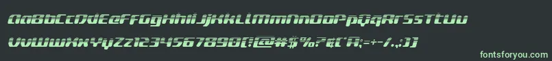 deltaphoenixhalfital Font – Green Fonts on Black Background