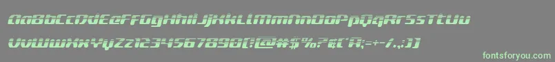 deltaphoenixhalfital Font – Green Fonts on Gray Background