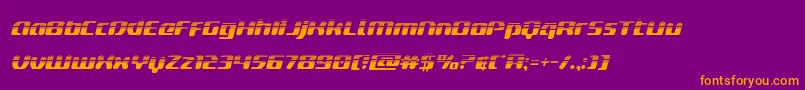 deltaphoenixhalfital Font – Orange Fonts on Purple Background