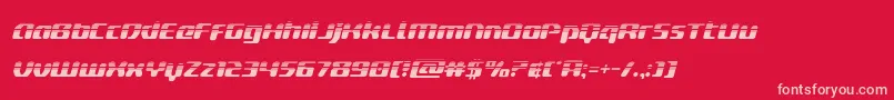 deltaphoenixhalfital Font – Pink Fonts on Red Background