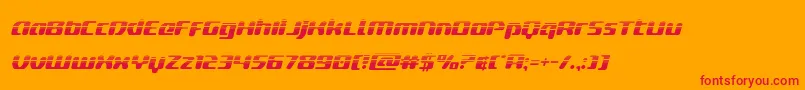 deltaphoenixhalfital Font – Red Fonts on Orange Background