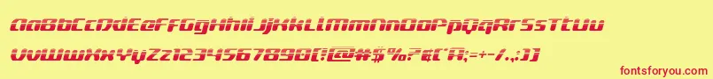 deltaphoenixhalfital Font – Red Fonts on Yellow Background