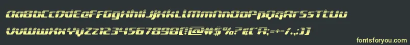 deltaphoenixhalfital Font – Yellow Fonts on Black Background