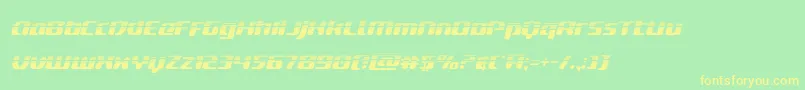 Шрифт deltaphoenixhalfital – жёлтые шрифты на зелёном фоне