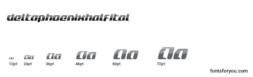 Deltaphoenixhalfital Font Sizes