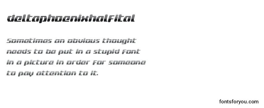 Review of the Deltaphoenixhalfital Font