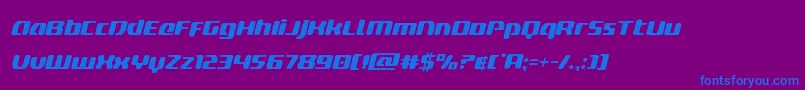 deltaphoenixital Font – Blue Fonts on Purple Background